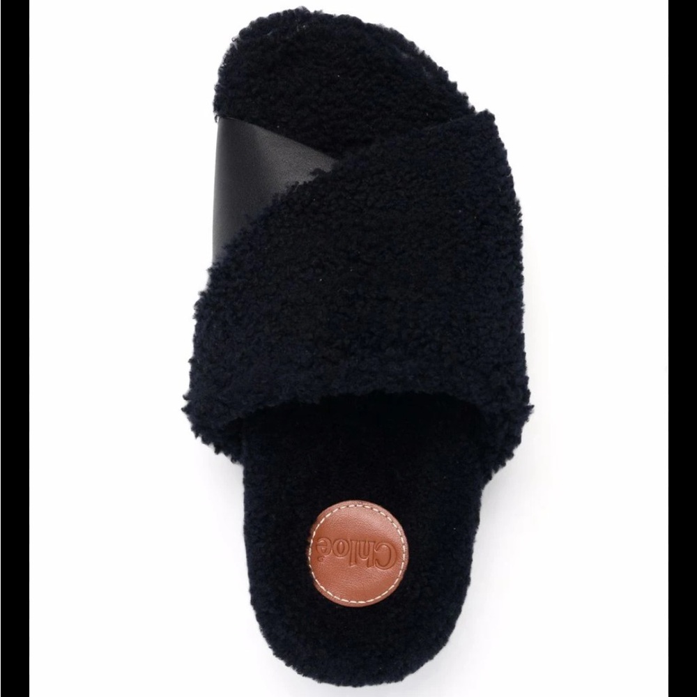 Chloe Wavy Shearling Slides NEW Size 40 - Picture 2 of 7
